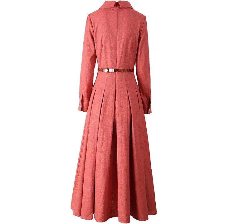 DRESS STYLE - SY1432-Midi Dress-onlinemarkat-Orange-XS - US 2-onlinemarkat