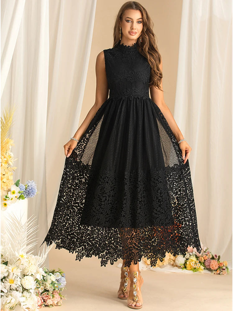 DRESS STYLE - SY1611-maxi dress-onlinemarkat-black-XS - US 2-onlinemarkat