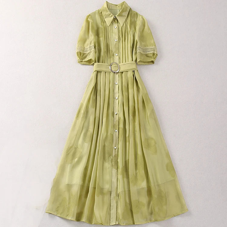 DRESS STYLE - SY929-Midi Dress-onlinemarkat-Light Green-XS - US 2-onlinemarkat