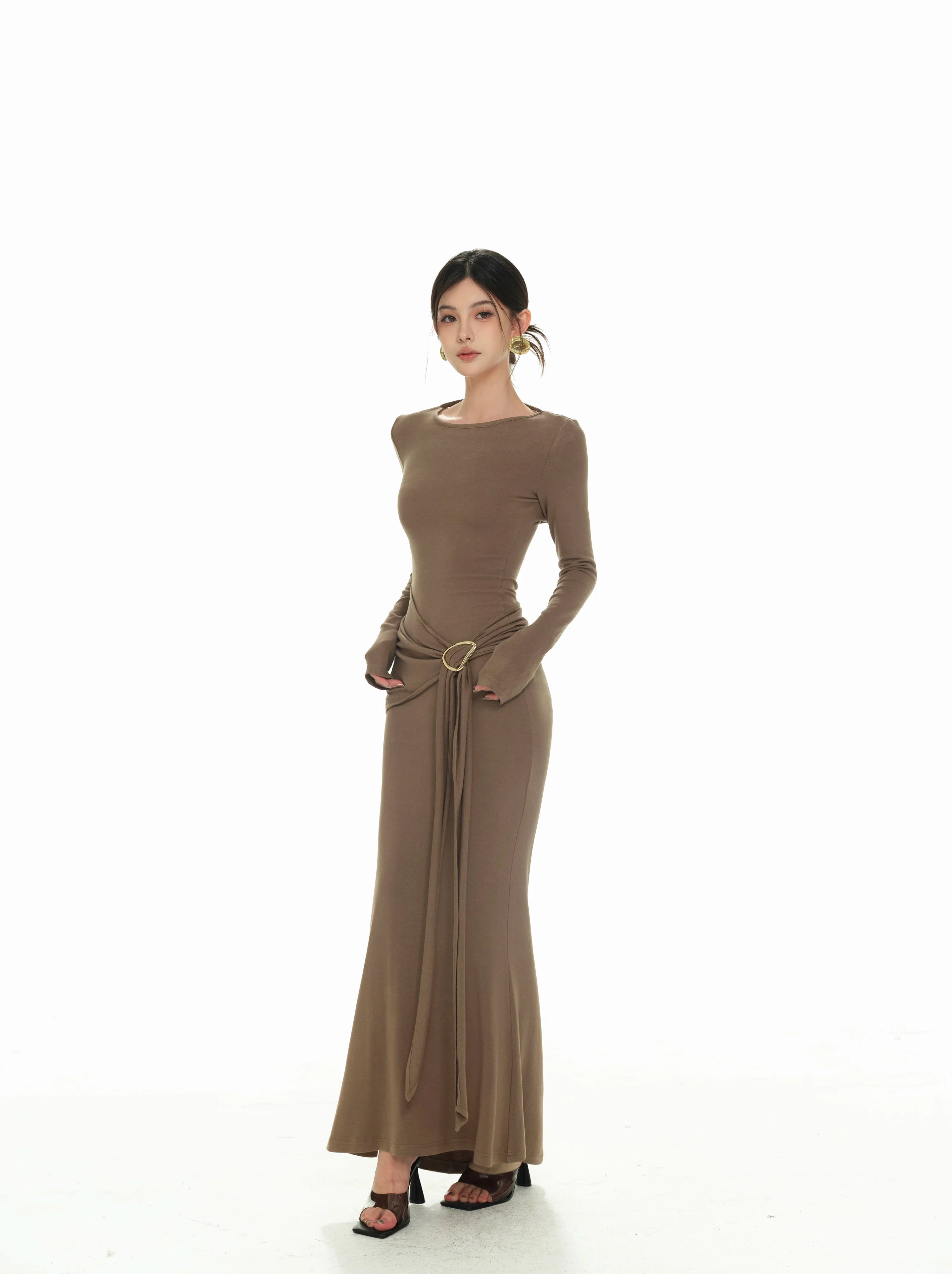 DRESS STYLE - SY1874-maxi dress-onlinemarkat-XS - US 2-Camel-onlinemarkat