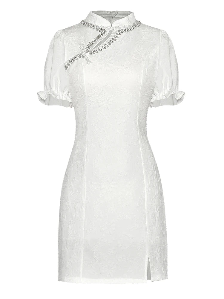 DRESS STYLE - SY1073-short dress-onlinemarkat-White-S - US 4-onlinemarkat