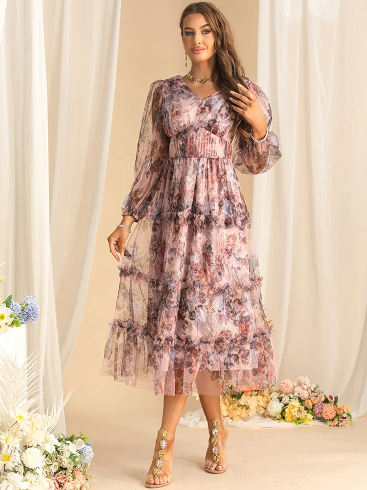 DRESS STYLE - SY1577-Midi Dress-onlinemarkat-PURPLE-XS - US 2-onlinemarkat