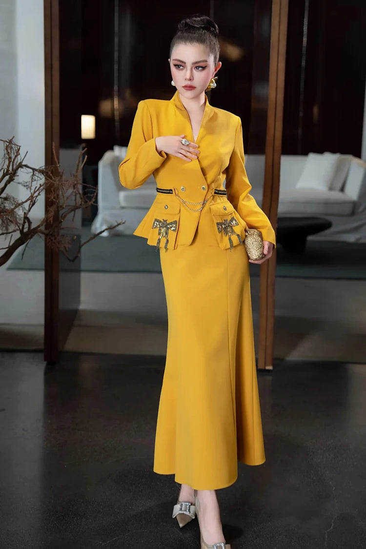 SUIT STYLE - SY1791-Suits and Sets-onlinemarkat-XS - US 2-Gold-onlinemarkat