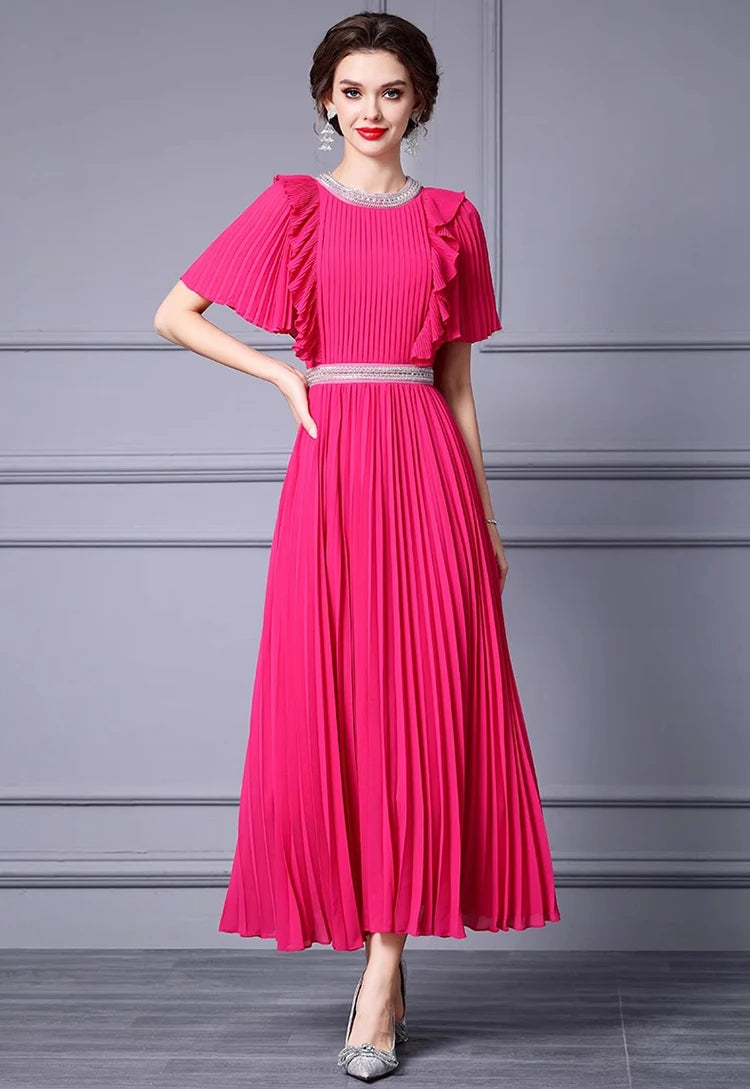 DRESS STYLE - SY1252-maxi dress-onlinemarkat-Fuchsia-XS - US 2-onlinemarkat