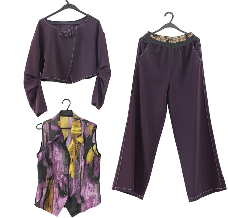 SUIT STYLE - SY1557-Suits and Sets-onlinemarkat-PURPLE-XS - US 2-onlinemarkat