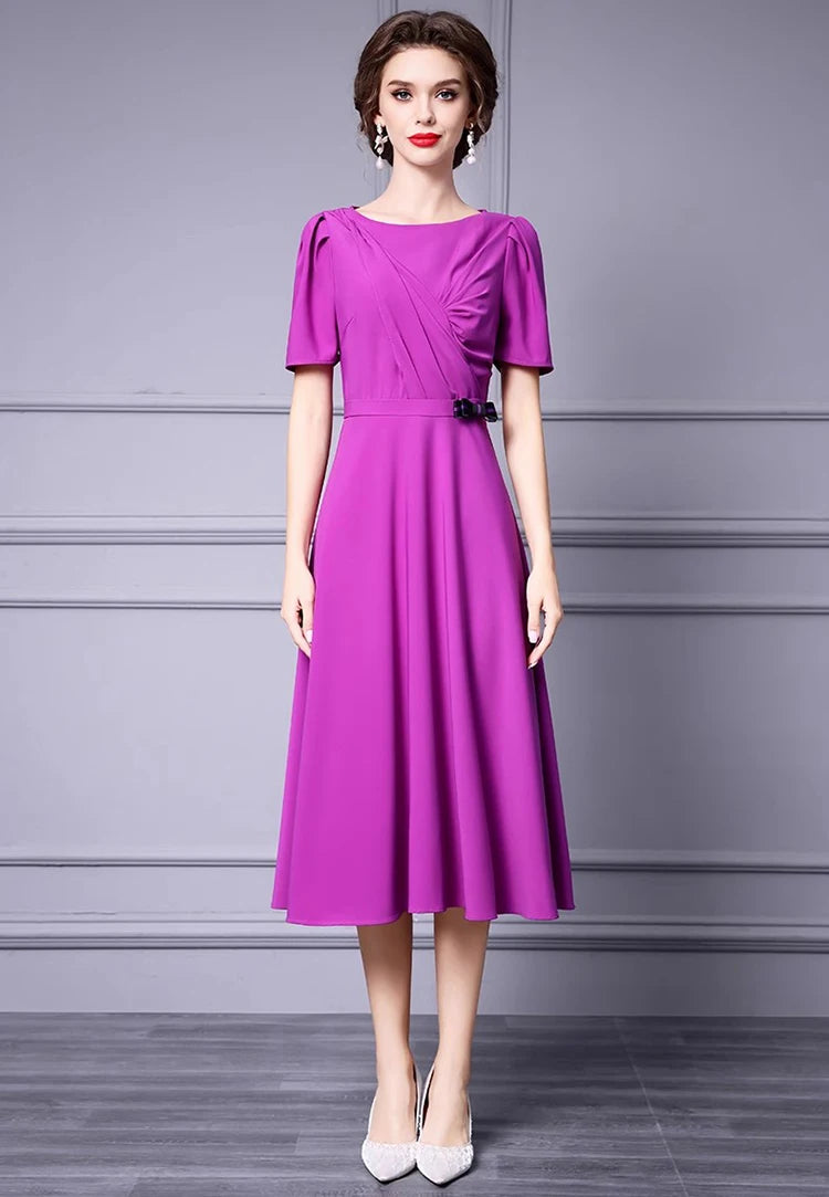 DRESS STYLE - SY1341-Midi Dress-onlinemarkat-PURPLE-XS - US 2-onlinemarkat