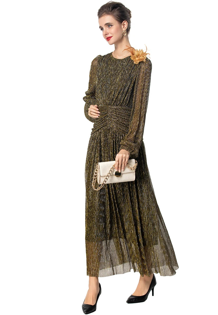 DRESS STYLE - SY1654-maxi dress-onlinemarkat-Army Green-XS - US 2-onlinemarkat