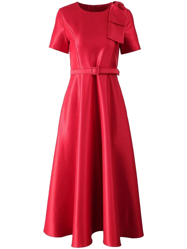 DRESS STYLE - SY1900-Midi Dress-onlinemarkat-Red-XS - US 2-onlinemarkat