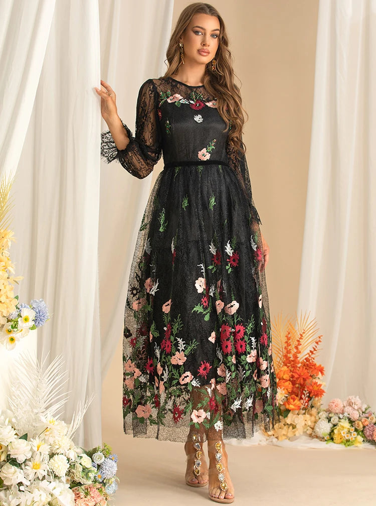 DRESS STYLE - SY1591-maxi dress-onlinemarkat-black-XS - US 2-onlinemarkat