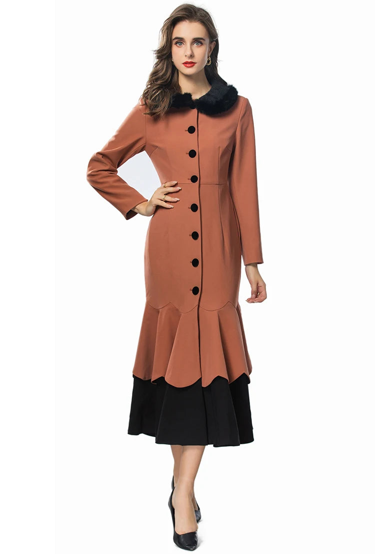 COAT STYLE - SY1400-jacket-onlinemarkat-Orange-XS - US 2-onlinemarkat