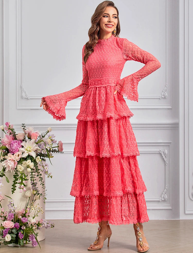 DRESS STYLE - SY1442-maxi dress-onlinemarkat-Pink-XS - US 2-onlinemarkat