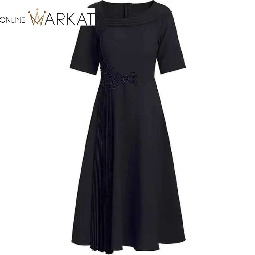 DRESS STYLE - SY1159-short dress-onlinemarkat-Black-M - US 6-onlinemarkat