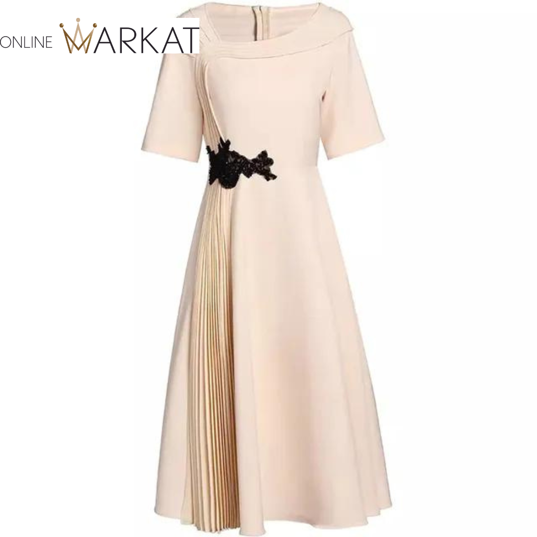 DRESS STYLE - SY1159-short dress-onlinemarkat-Ivory-XL - US 10-onlinemarkat