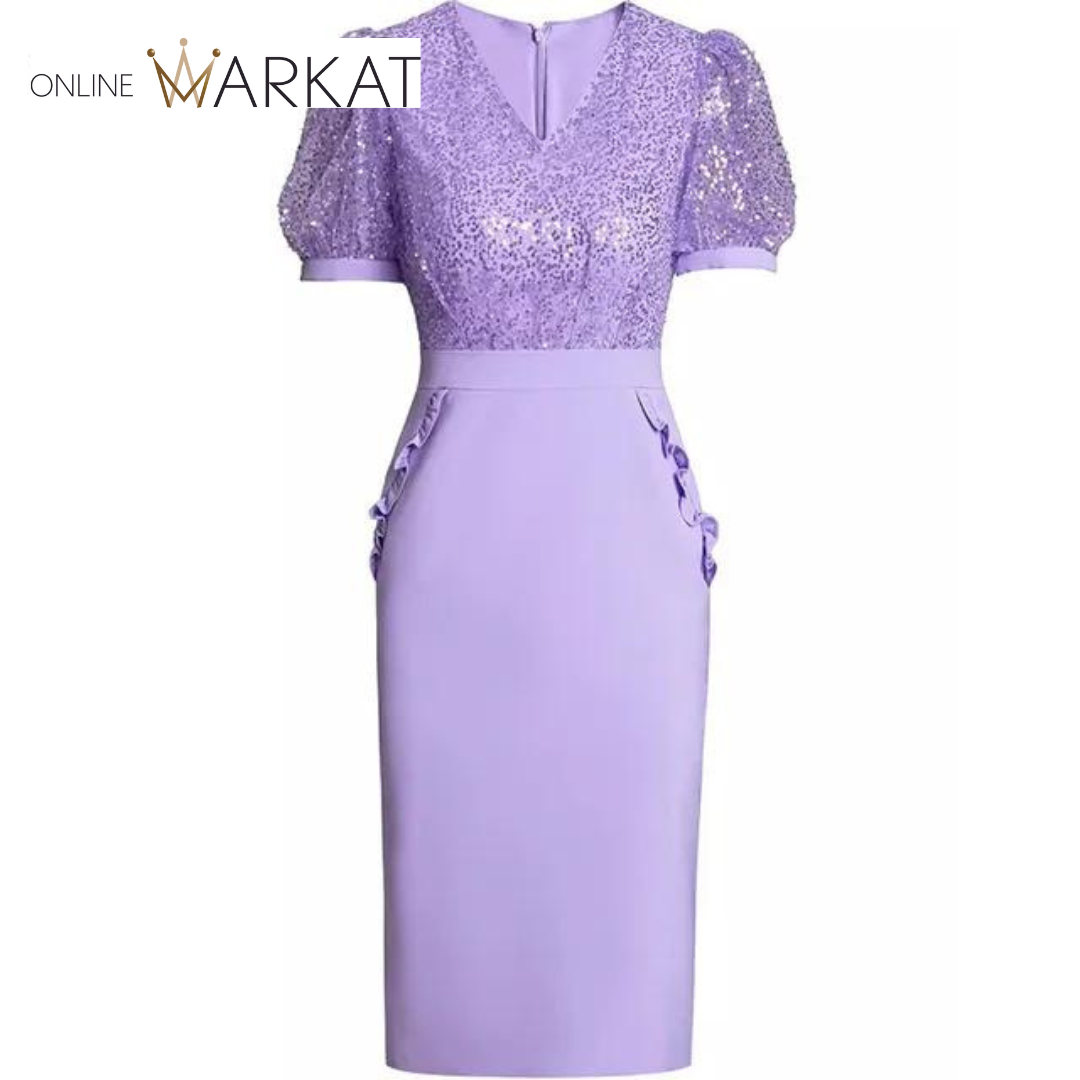 DRESS STYLE - SY1276-short dress-onlinemarkat-Purple-L - US 8-onlinemarkat