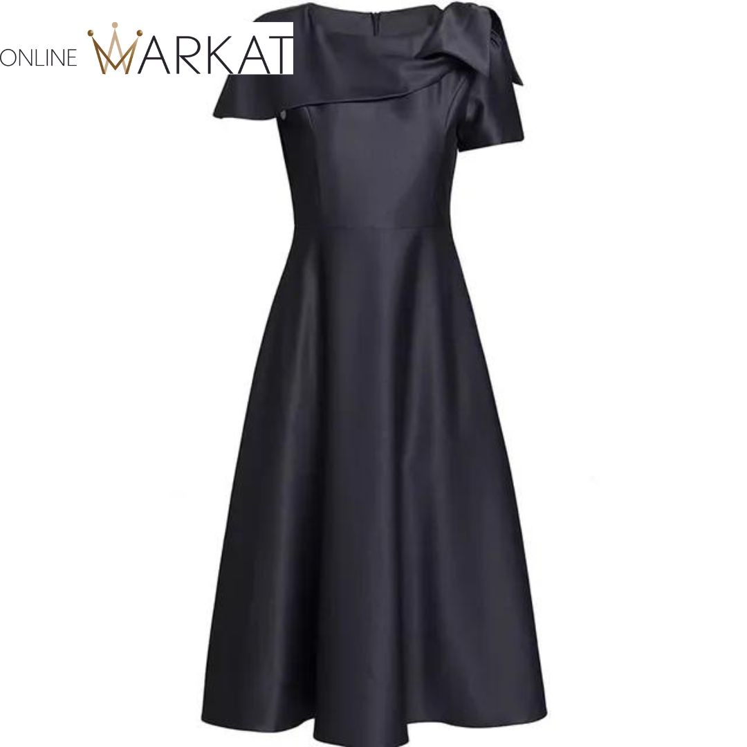 DRESS STYLE - SY1340-Midi Dress-onlinemarkat-Black-M - US 6-onlinemarkat