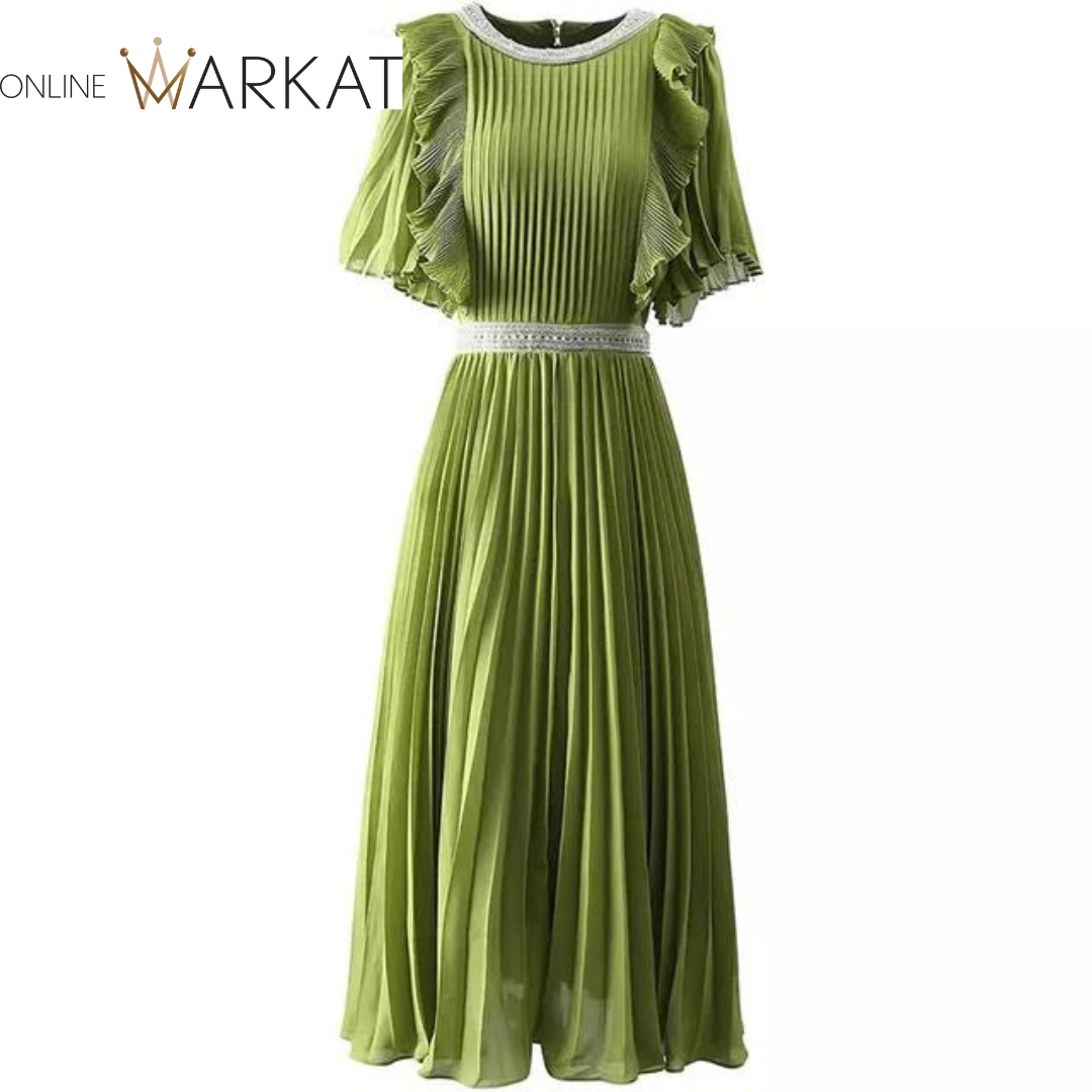 DRESS STYLE - SY1252-maxi dress-onlinemarkat-Green-L - US 8-onlinemarkat