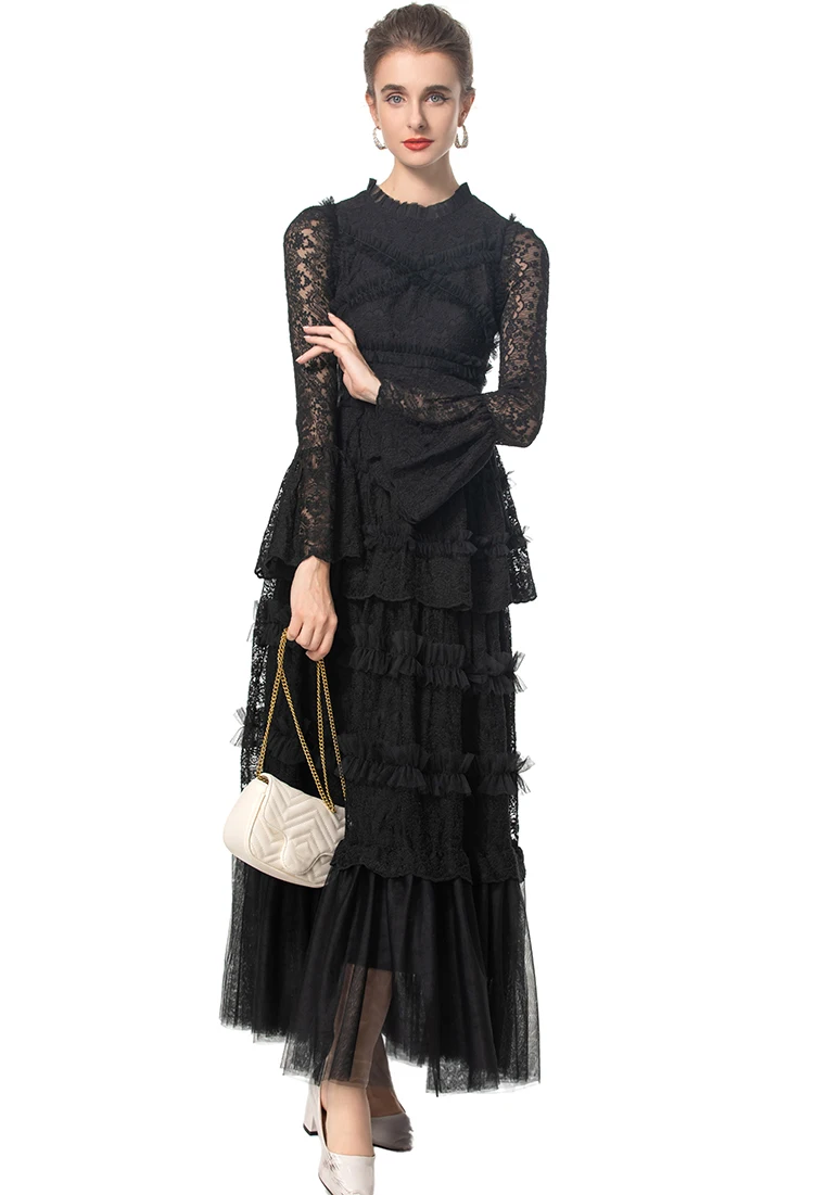 DRESS STYLE - NY2817-maxi dress-Onlinemarkat-Black-XS - US 2-onlinemarkat