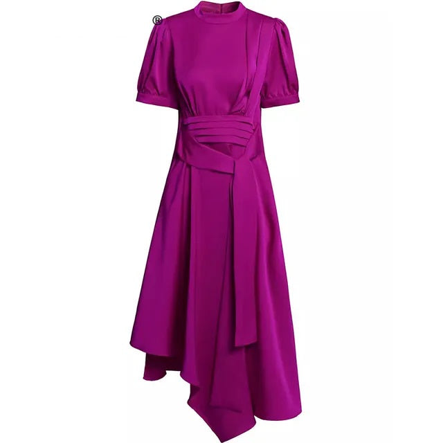 DRESS STYLE - SY1118-Midi Dress-onlinemarkat-Purple-XL - US 10-onlinemarkat
