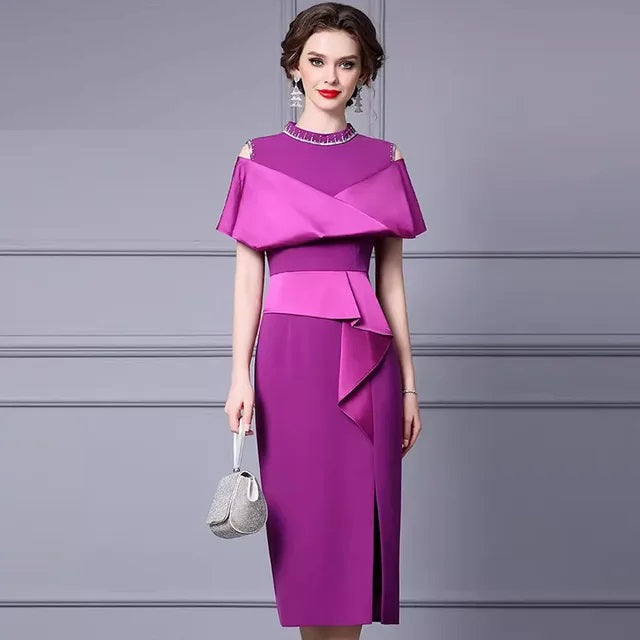 DRESS STYLE - SY1117-Midi Dress-onlinemarkat-Purple-XXL - US 12-onlinemarkat